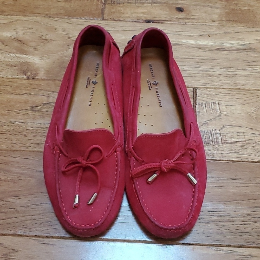 Mercanti Fiorentini red driving loafers